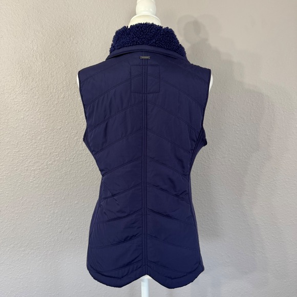 PrAna Women's Size M Navy Blue Diva Moto Mixed Materials Sweater Vest - Picture 10 of 12